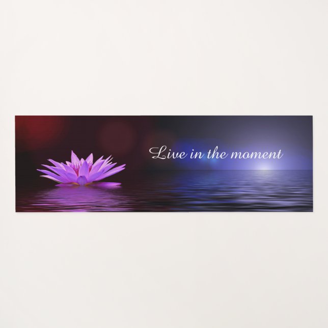 Leben in dem Moment Inspiration Zitat Yogamatte (Rückseite (Horizontal))