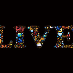 Leben in der Gegenwart inspirierender Wortkunst Kissen