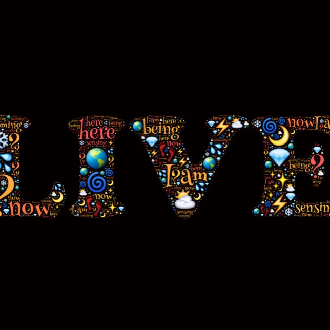 Leben in der Gegenwart inspirierender Wortkunst Poster (Von Creator hochgeladen)