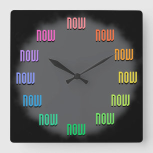 Leben in der Jetzt ;-) Wall-Uhr Quadratische Wanduhr