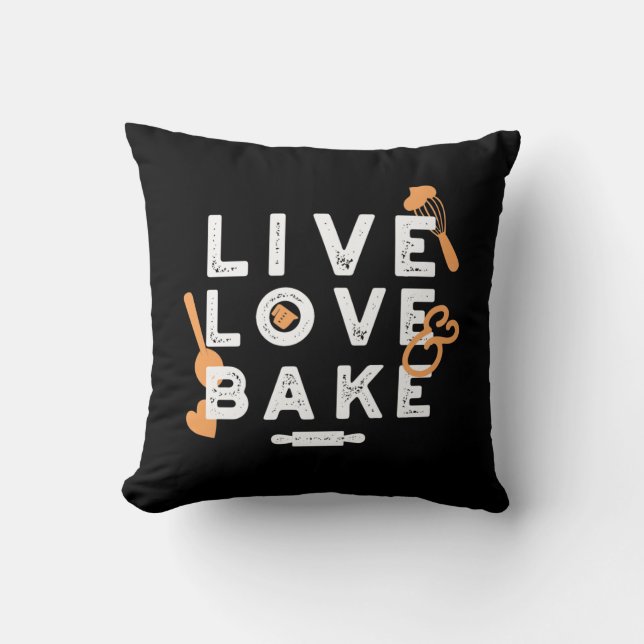 Leben in der Liebe, Bake Blicks: inspirierende Bac Kissen (Vorderseite)