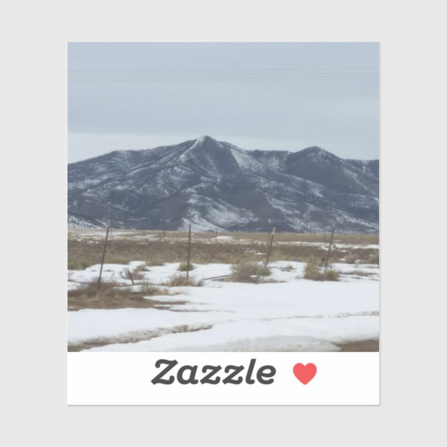 Leben in der Nähe der Berge Aufkleber (Blatt)