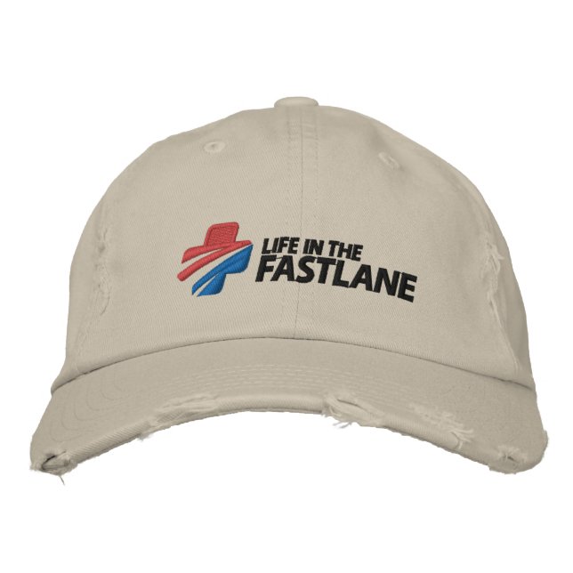 Leben in der schnellen Lane Cap Bestickte Kappe (Vorderseite)