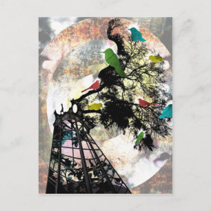 Leben in einem Käfig Postkarte