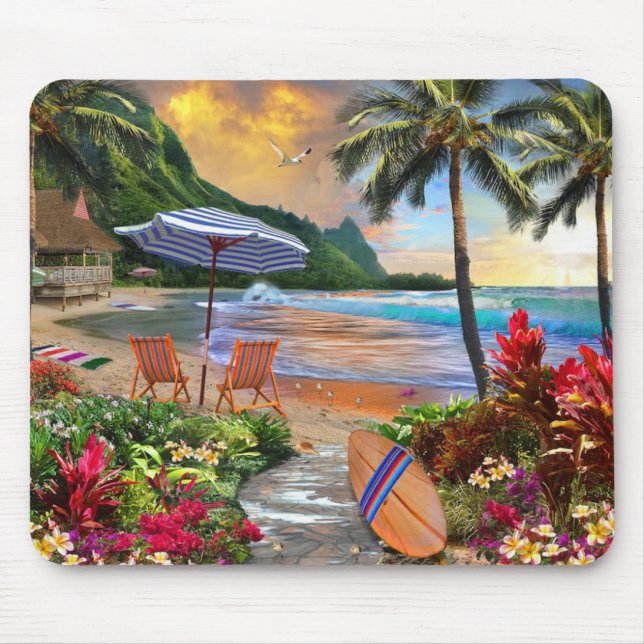 Leben in Hawaii Schöne Kunst Mousepad (Vorne)