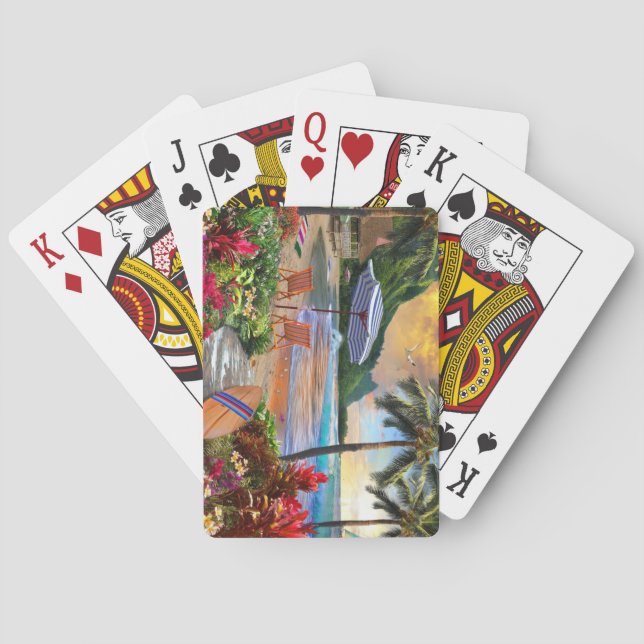Leben in Hawaii Schöne Kunst Spielkarten (Rückseite)