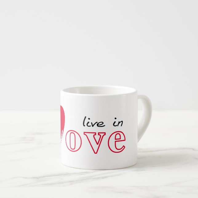 Leben in Liebe Espressotasse (Vorderseite Rechts)
