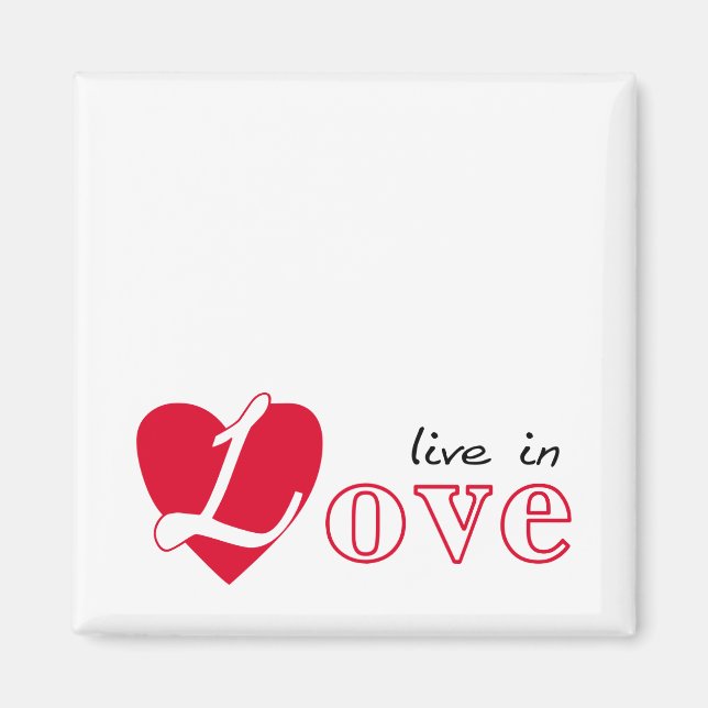 Leben in Liebe Magnet (Vorne)