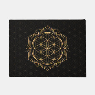 Leben in Lotus - Heilige Geometrie Fußmatte
