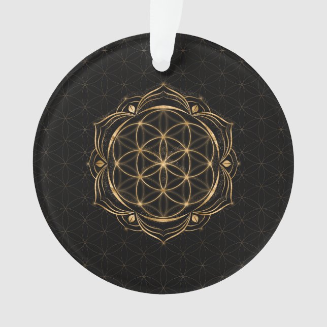 Leben in Lotus - Heilige Geometrie Ornament (Vorderseite)
