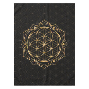 Leben in Lotus - Heilige Geometrie Tischdecke
