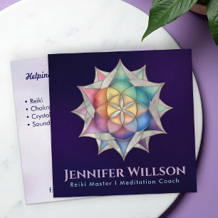 Leben in Lotus Quadratische Visitenkarte