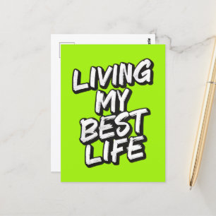 Leben in meinem besten Leben Postkarte