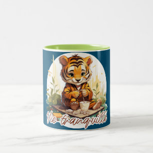 Leben in Ruhe Zweifarbige Tasse