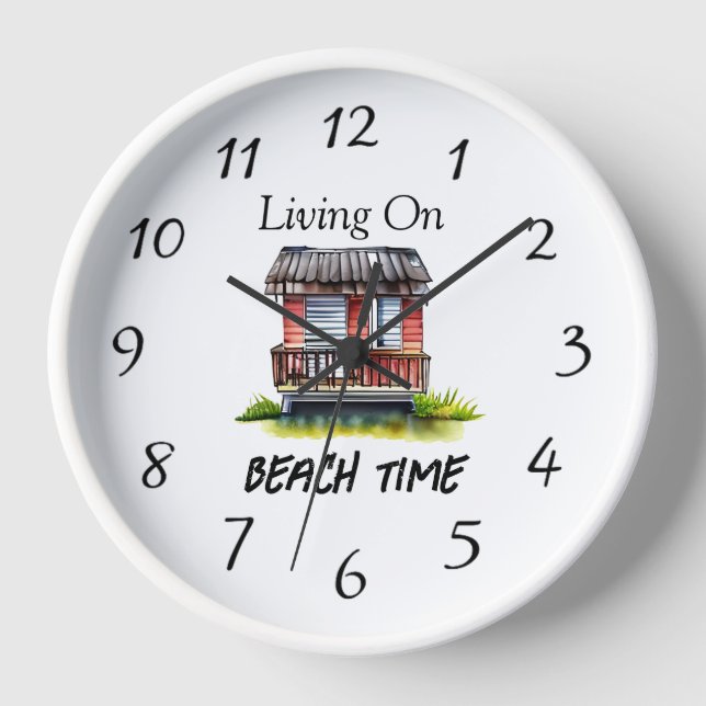 Leben in Strandzeit Uhr (Vorderseite)
