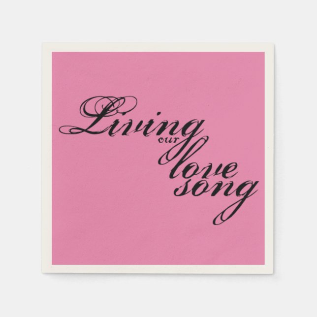 Leben in unserer Liebe Song Serviette (Vorderseite)