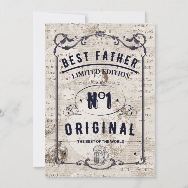 Leben in Vater, bestes Leben Einladung (Vorderseite)