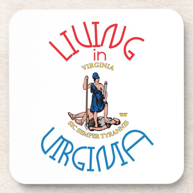 Leben in Virginia Untersetzer (Vorderseite)