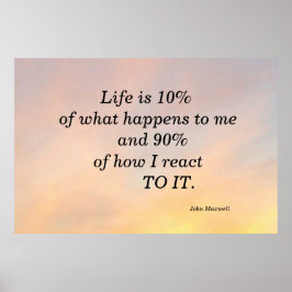 LEBEN IST 10% JOHN MAXWELL MOTIVATIONAOL POSTER