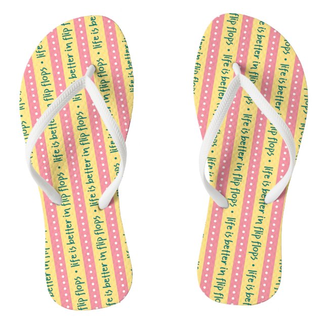 "Leben ist besser in Flip Flops" Flip Flops (Fußbett)