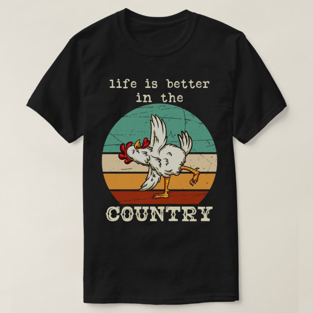 Leben ist besser in Land 2 T-Shirt (Design vorne)