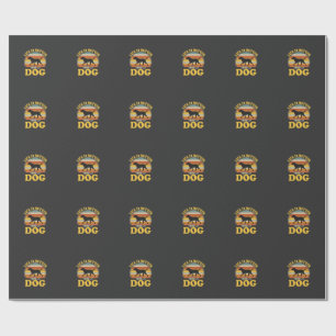 Leben ist besser mit einem Retro-Hund Geschenkpapier