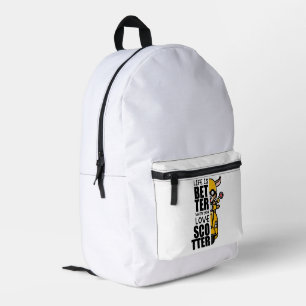 "Leben ist besser, wenn Sie Liebe Scooter - Niedli Bedruckter Rucksack