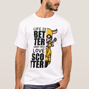 "Leben ist besser, wenn Sie Liebe Scooter - Niedli T-Shirt