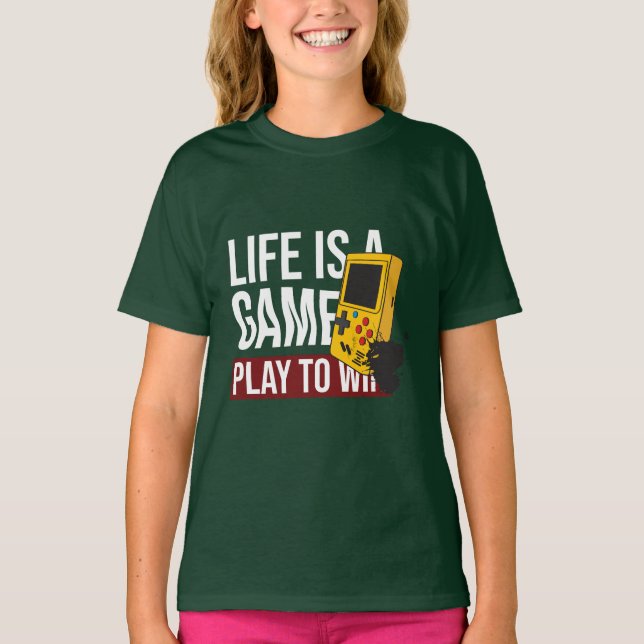 LEBEN IST EIN SPIELSPIEL, UM ZU GEWINNEN T-Shirt (Vorderseite)