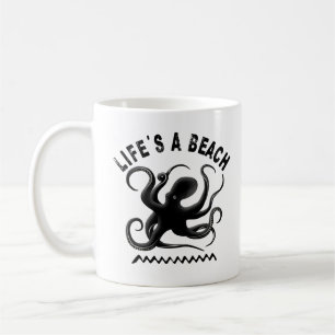 Leben ist ein Strand - Funny Summer Quote Design Kaffeetasse