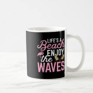 Leben ist ein Strand Genießen Sie die Wellen - Url Kaffeetasse