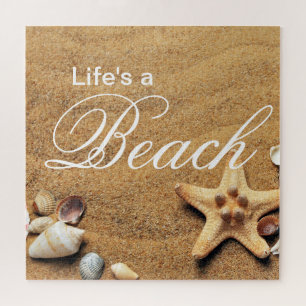 Leben-ist-ein-Strand-Themen-Puzzle