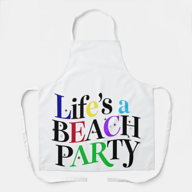 LEBEN IST EIN STRANDPARTY SCHÜRZE (Vorderseite)