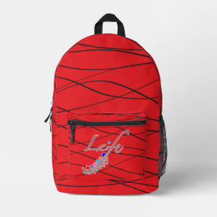 Leben ist eine Achterbahn Bedruckter Rucksack