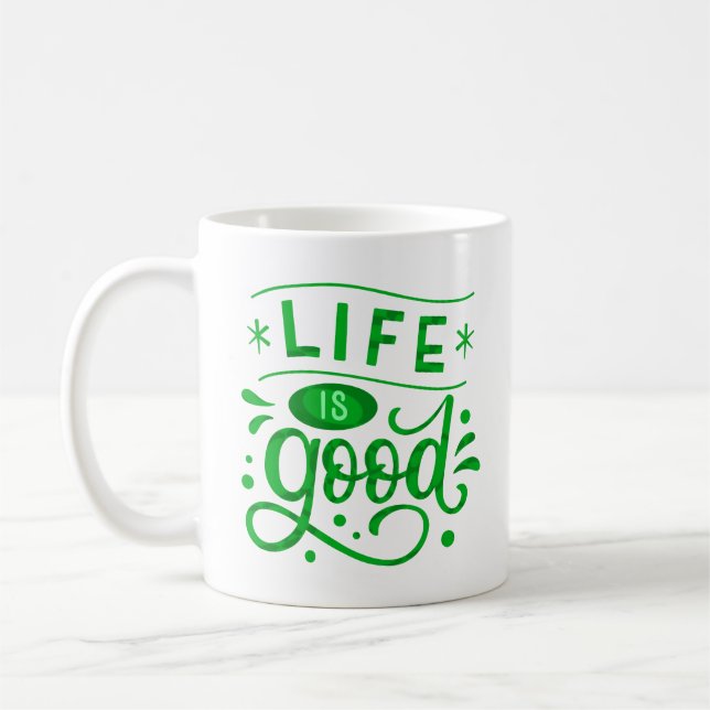 LEBEN IST GUT KAFFEETASSE (Links)