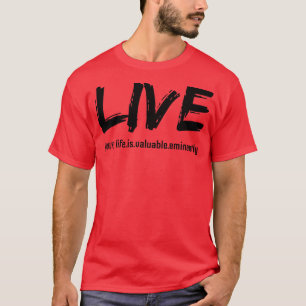 Leben ist wertvoller schwarzer Text T-Shirt