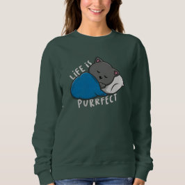 Leben ist Zweck - Schlafkatze Sweatshirt