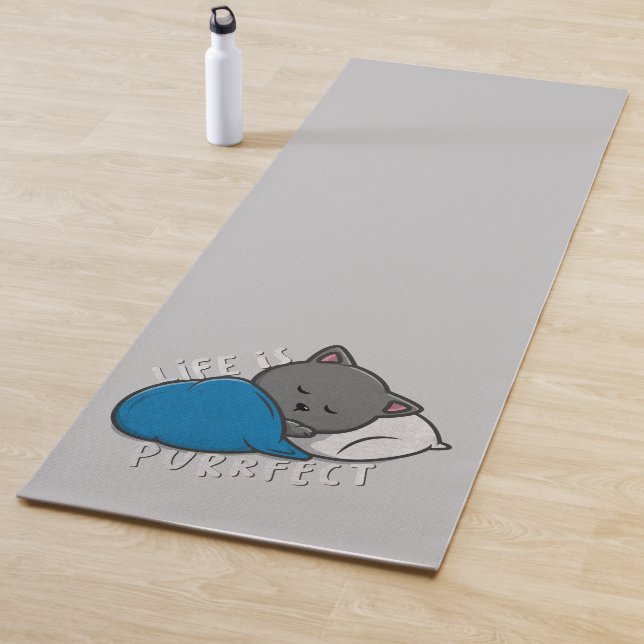 Leben ist Zweck - Schlafkatze Yogamatte (Beispiel)