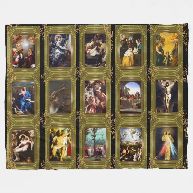 Leben Jesu Christi Fleecedecke (Vorderseite (Horizontal))