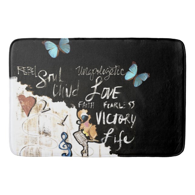 Leben-Karo-Bad-Matte Badematte (Vorderseite)