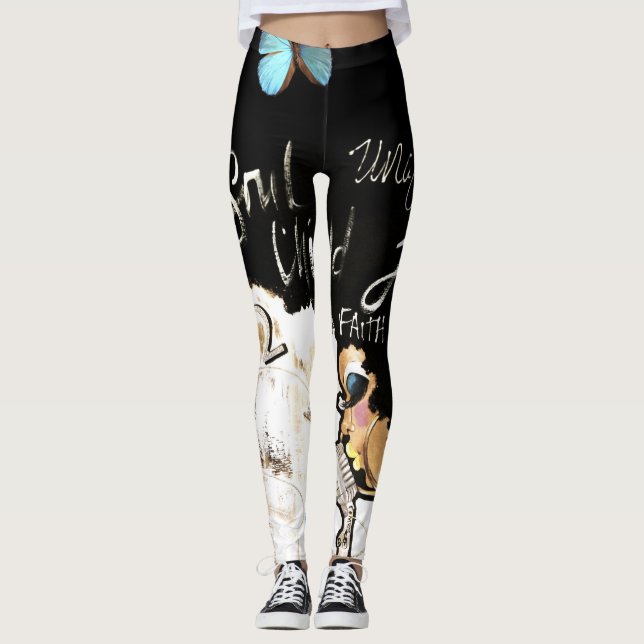 Leben-Karo-Leggings Leggings (Vorderseite)