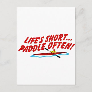 Leben Kurzes Paddle oft Postkarte
