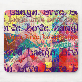 Leben Lachen-Liebe-abstraktes strukturiertes Mousepad