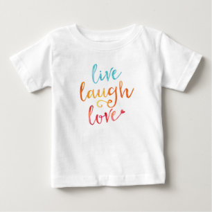 Leben, lachen, Liebe Aquarell Kinder T - Shirt