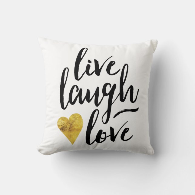 Leben Lachen-Liebe-Kissen Kissen (Vorderseite)