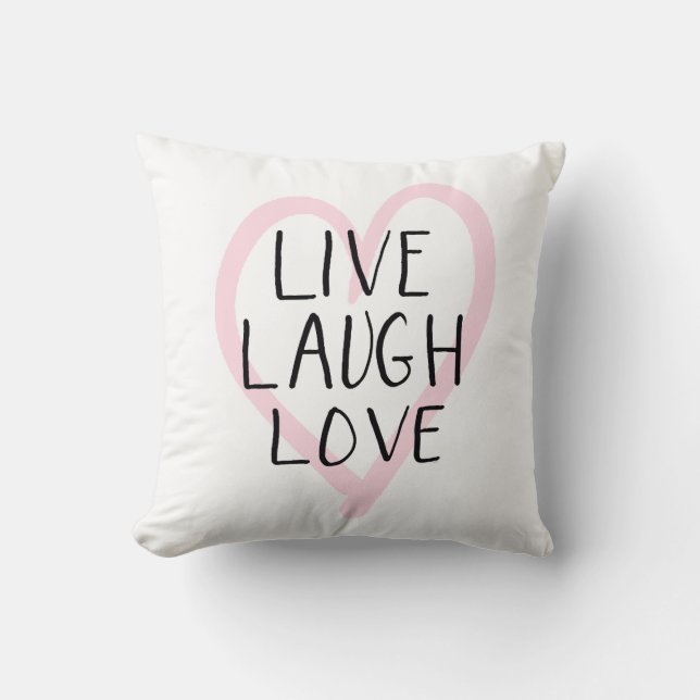 Leben Lachen-Liebe-Kissen Kissen (Vorderseite)
