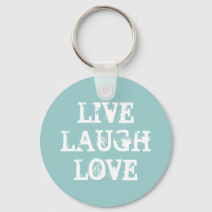 Leben Lachen-Liebe-Schlüsselanhänger mit Schlüsselanhänger