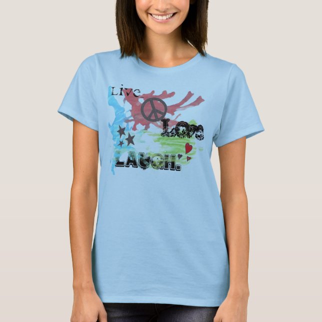 Leben Lachen-Liebe T-Shirt (Vorderseite)