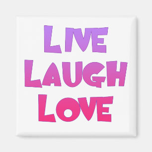 LEBEN LACHEN-LIEBE T-Shirts, Geschenke Magnet