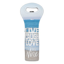 Leben Lachen-Liebe und trinken Wein-Strand